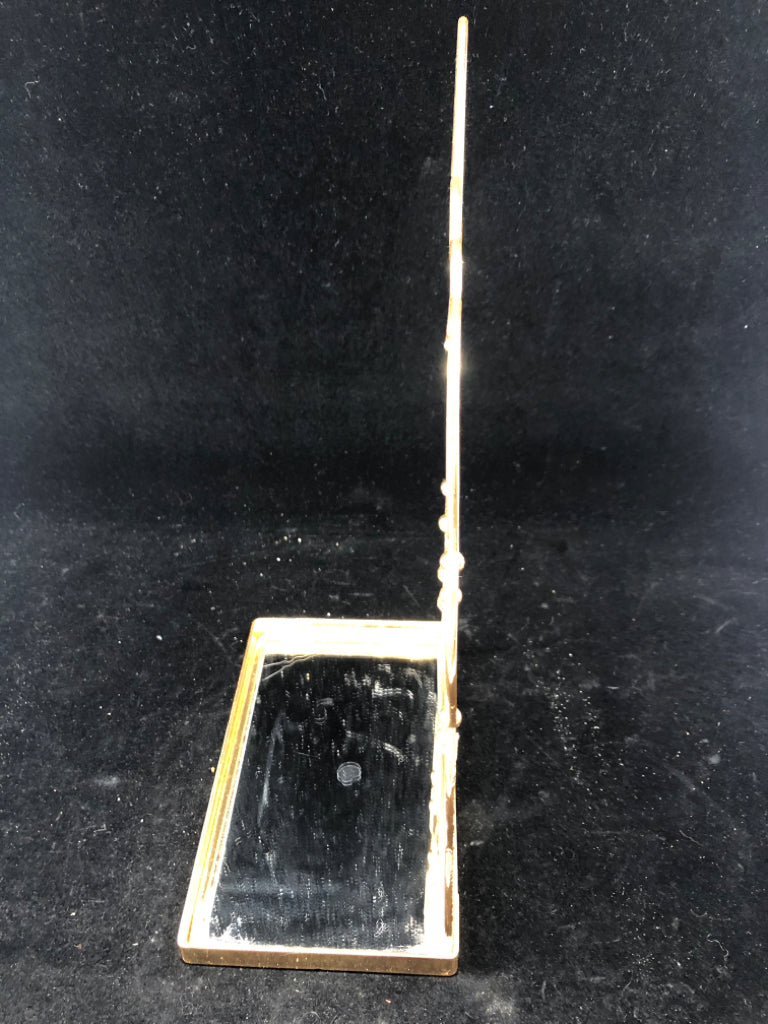 GOLD UNICORN JEWELRY STAND W MIRROR.