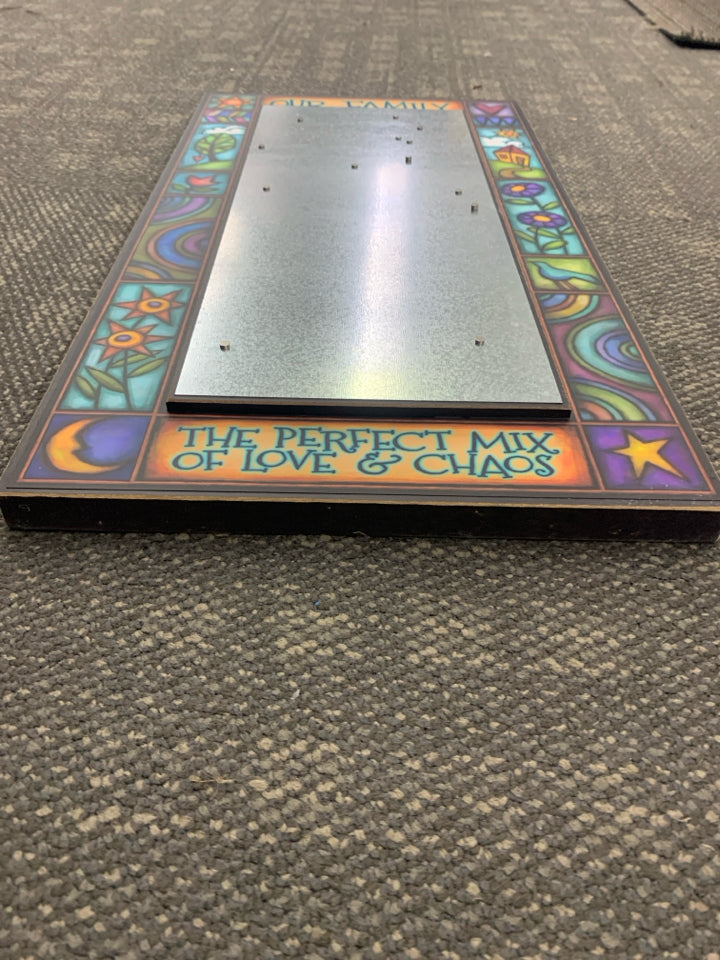 HEAVY MAGNETIC OUR FAMILY THE PERFECT MIX COLORFUL FRAME.