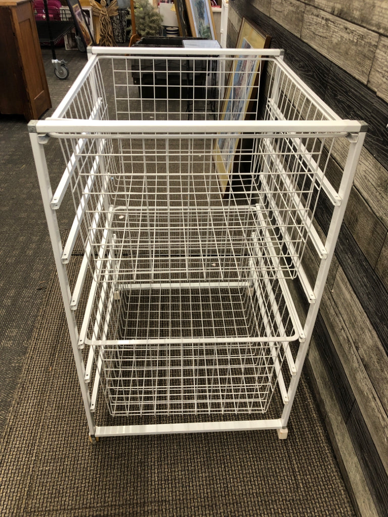 2 TIER WIRE METAL DRAWERS/CLOSET ORGANIZER.