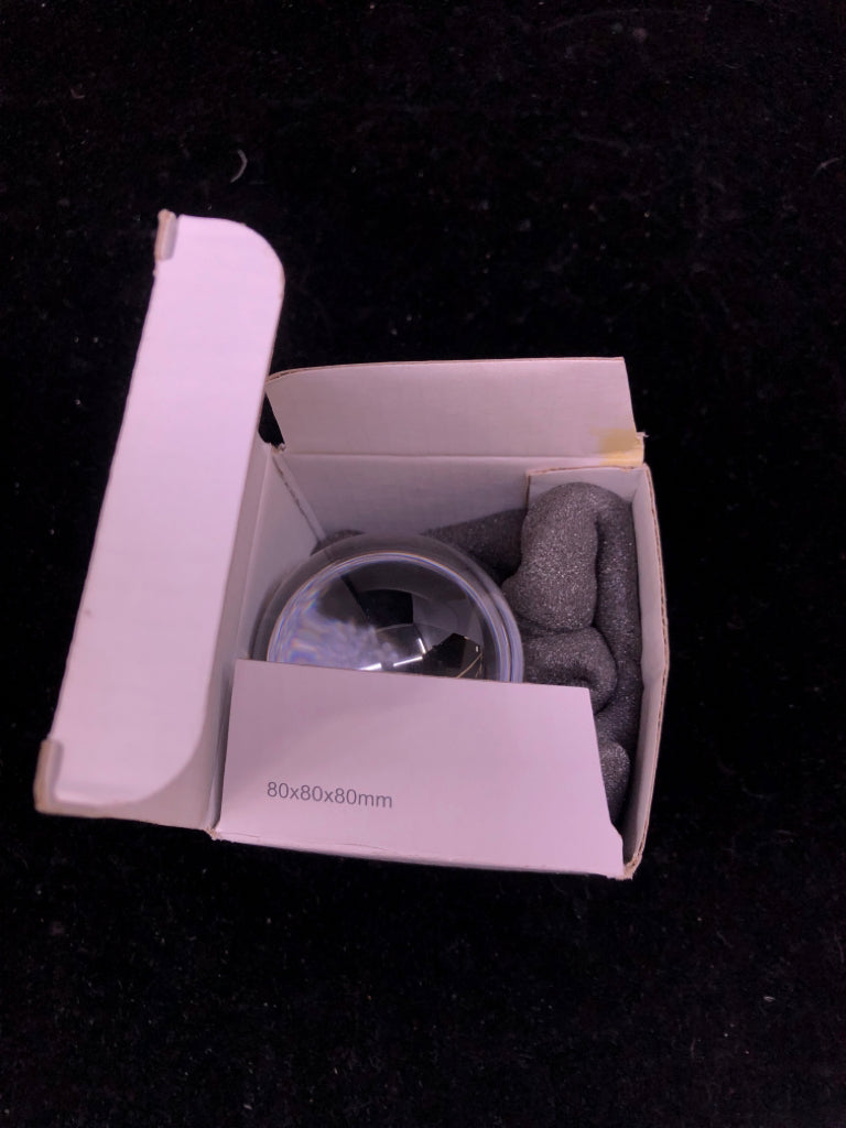 GLASS LENSBALL W/BOX.