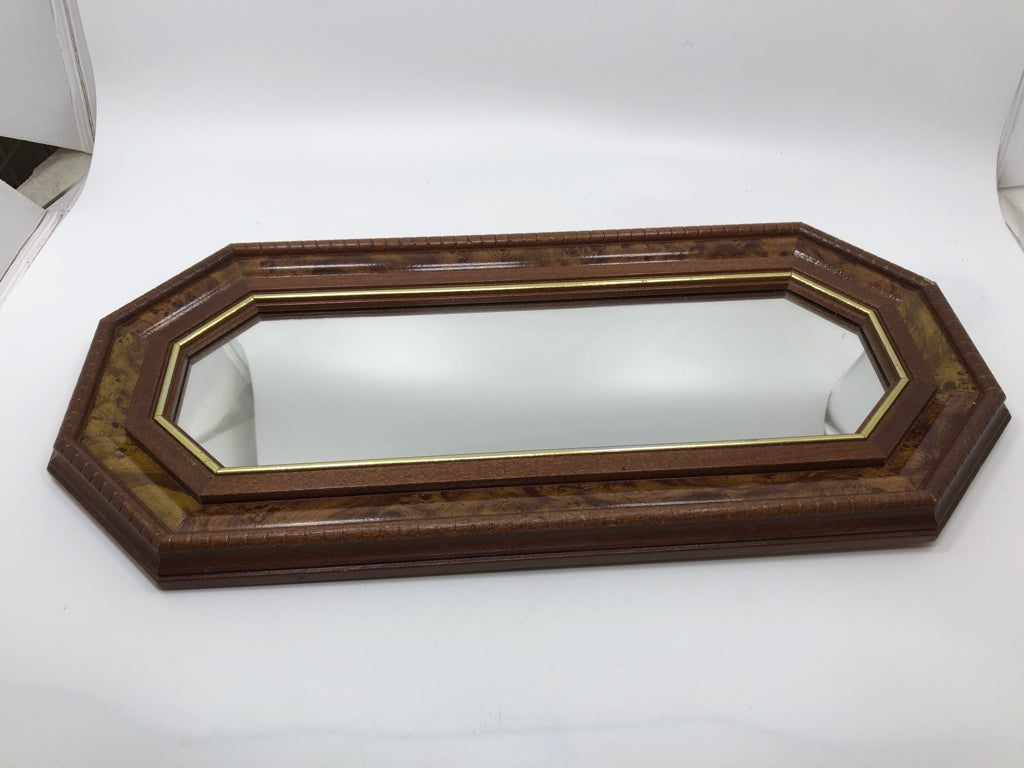 SM WOODEN FRAMED MIRROR.