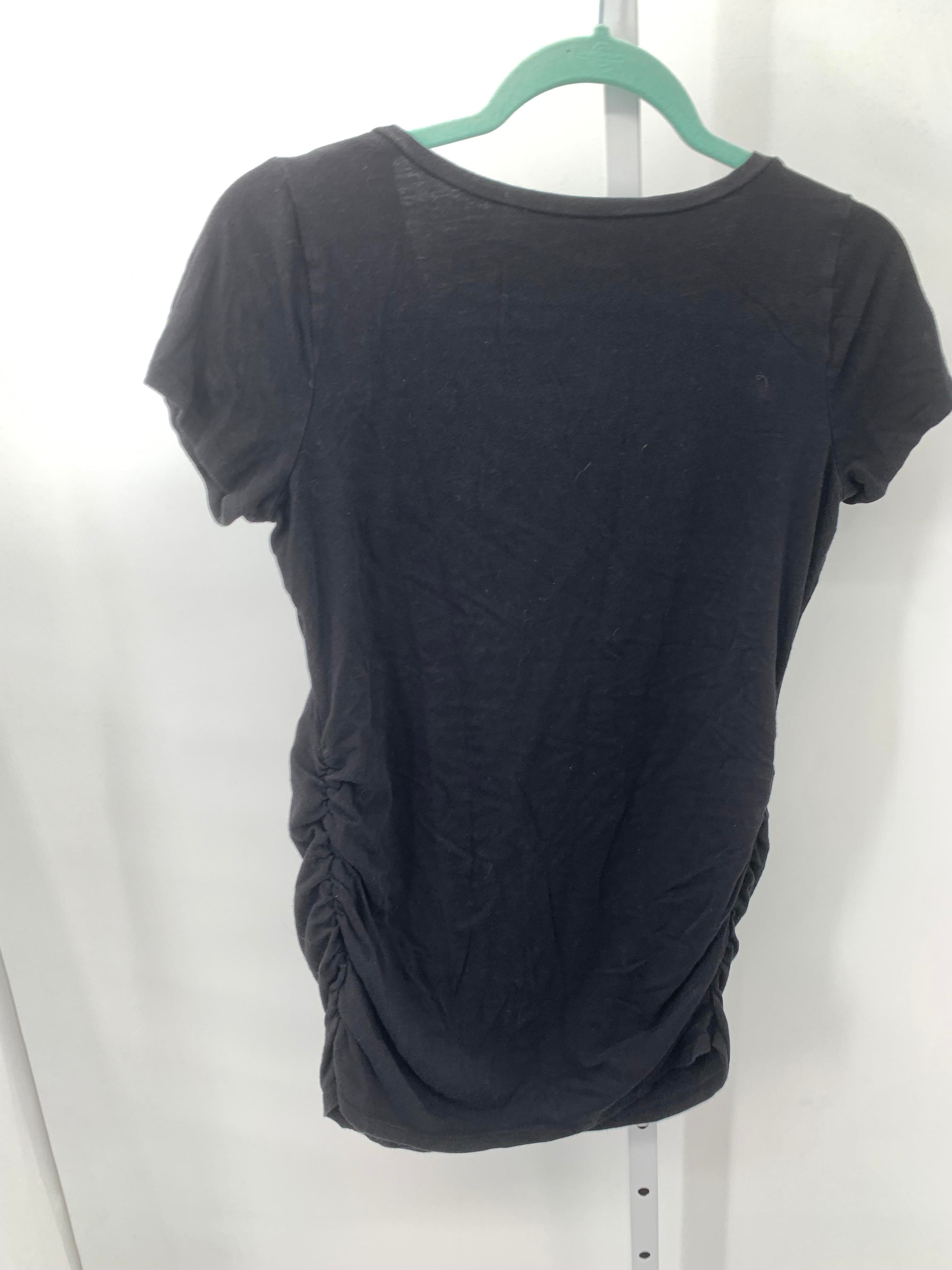 Motherhood Black Size Small Maternity Short Sleeve Shirt
