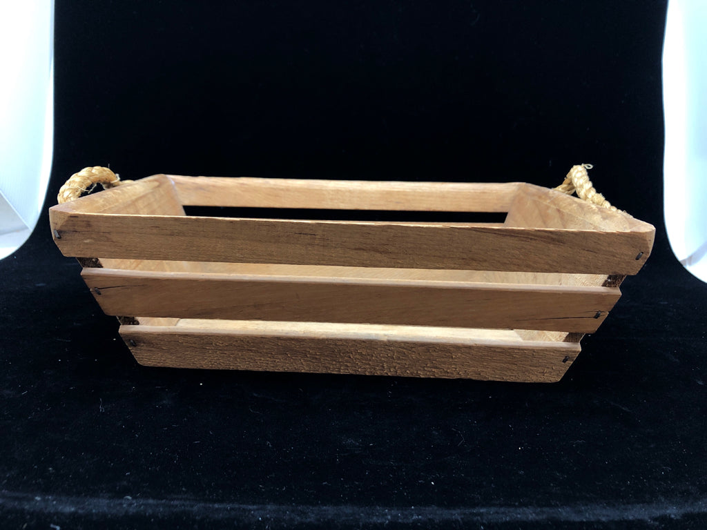 SM WOODEN BIN ROPE HANDLES.