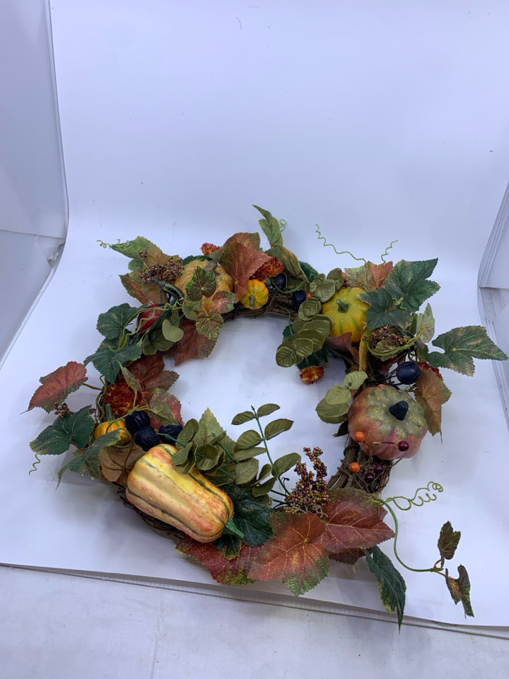 FALL FAUX WREATH.
