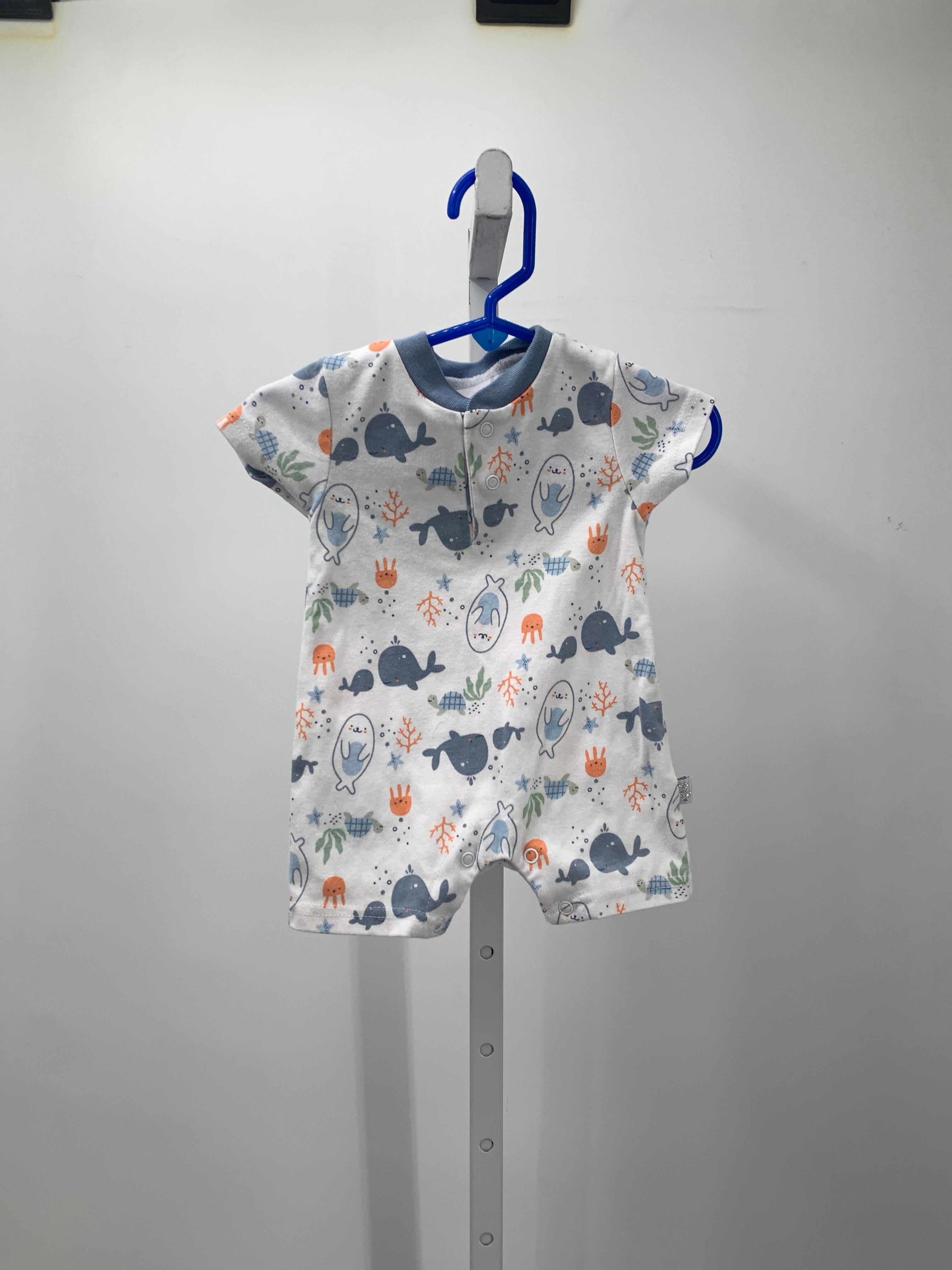 Duck Duck Goose Size 3-6 Months Boys Short Slv. Romper