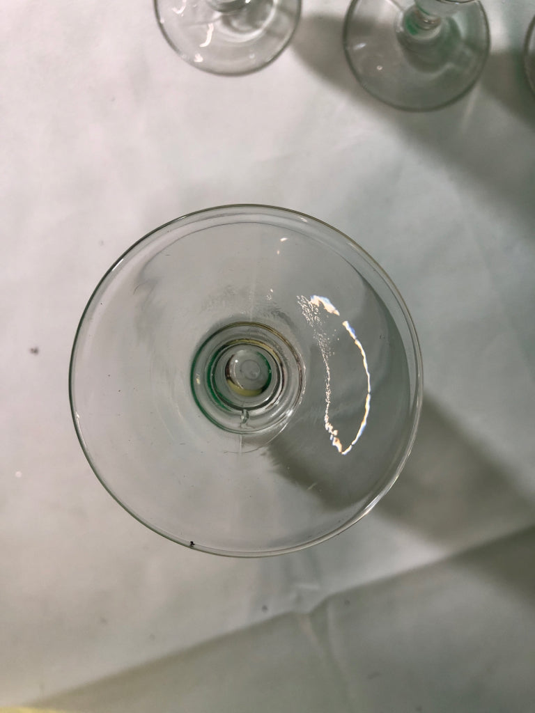 4 ETCHED  PILSNER GLASSES.