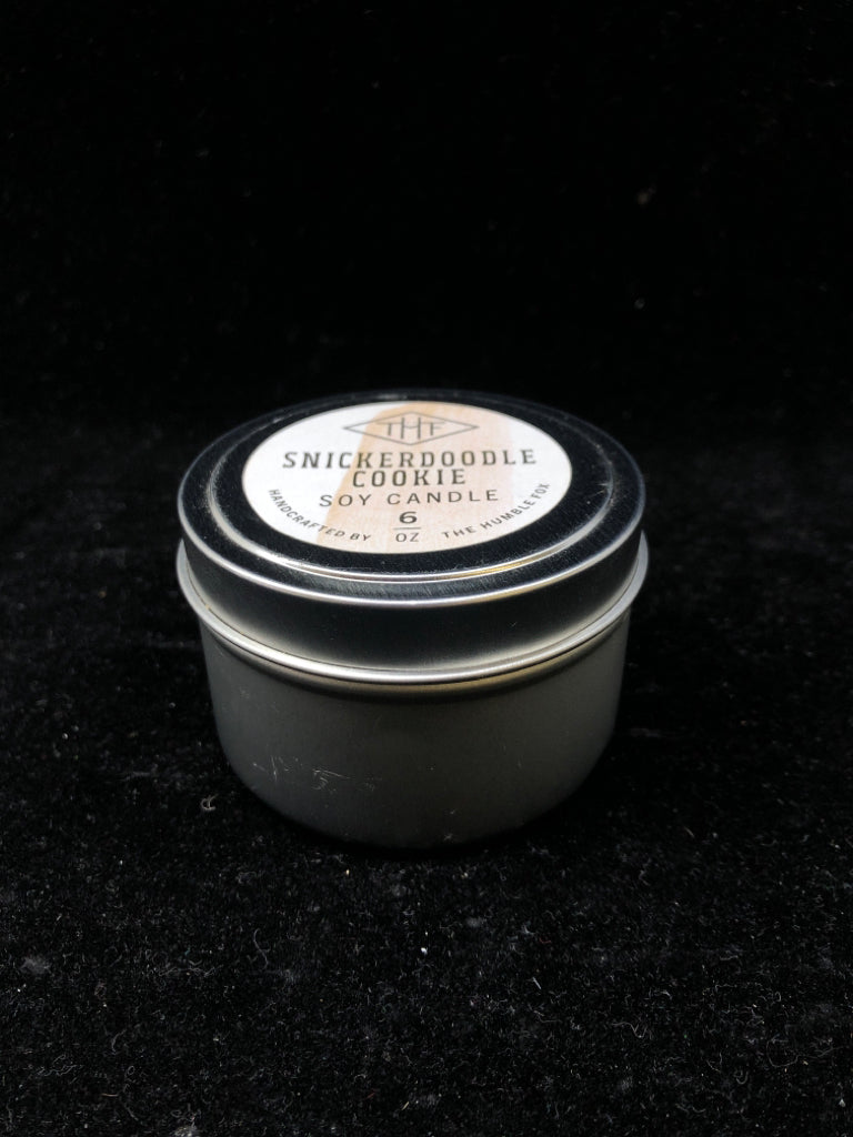 SNICKERDOODLE TIN CANDLE.