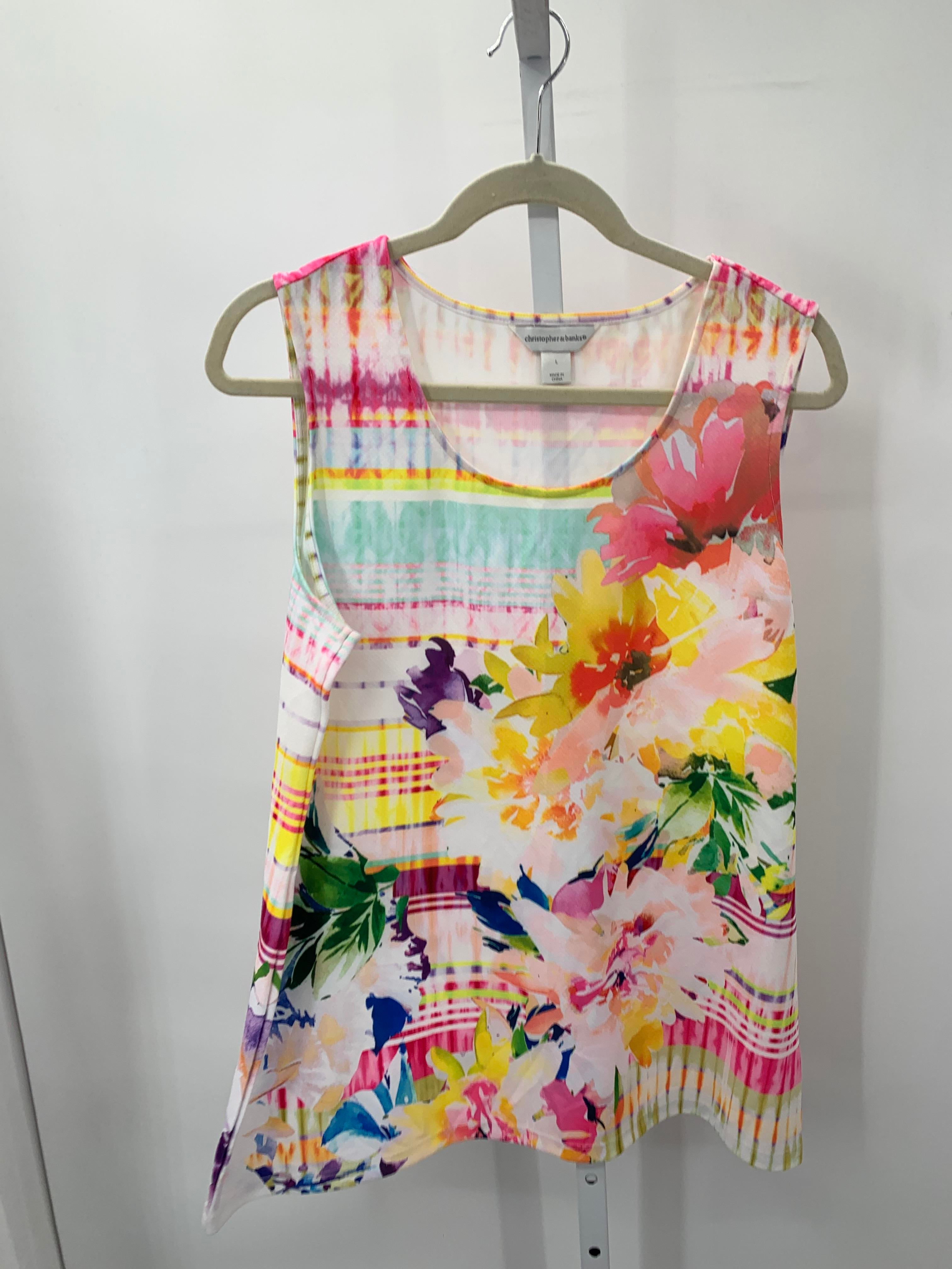 Christopher & Banks Size Large Misses Sleeveless Shirt