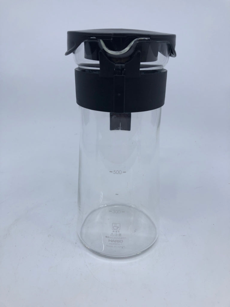 BLACK GLASS COFFEE CARAFE/PITCHER HARIO.