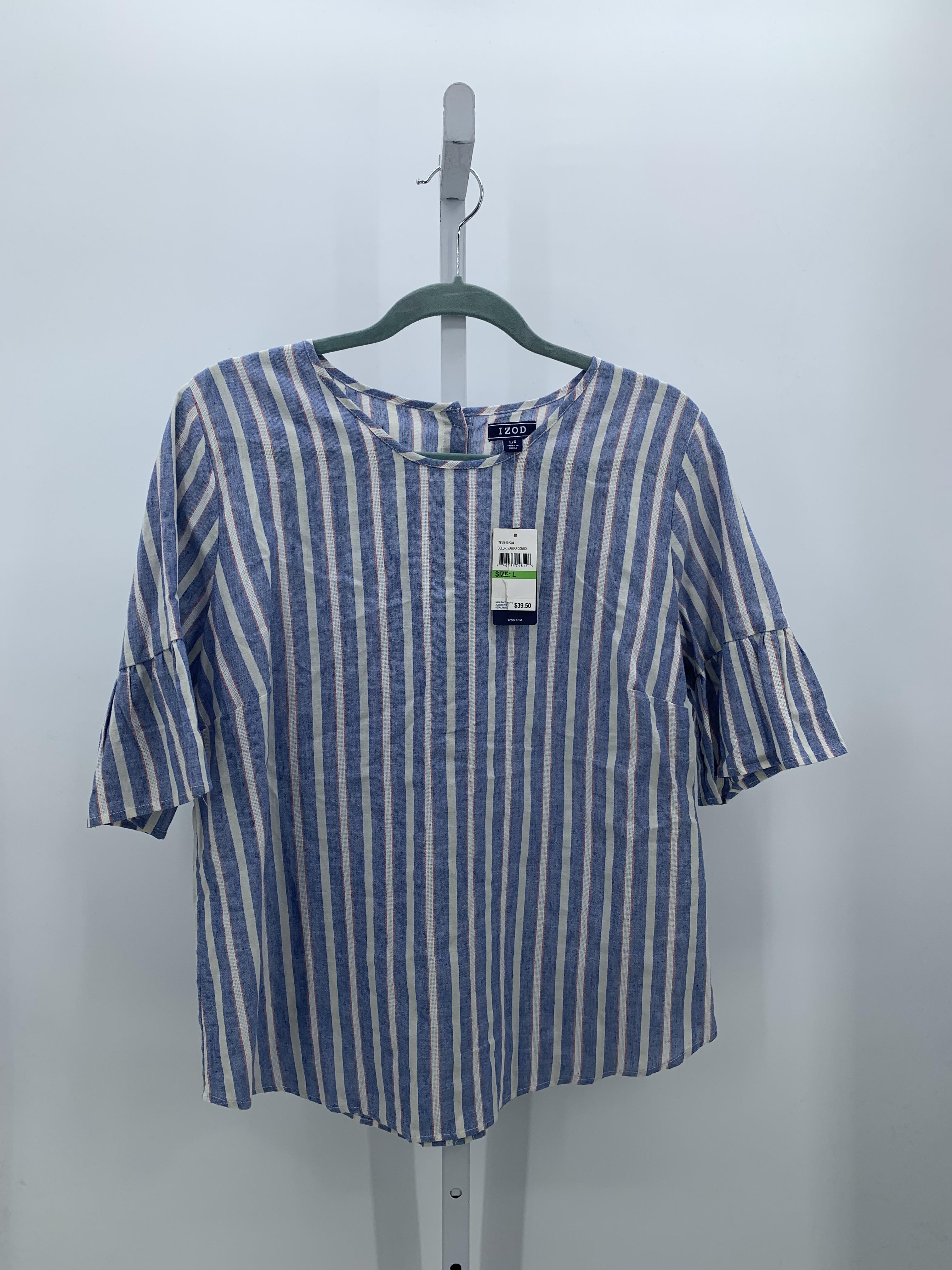 Izod Size Large Misses Short Sleeve Shirt