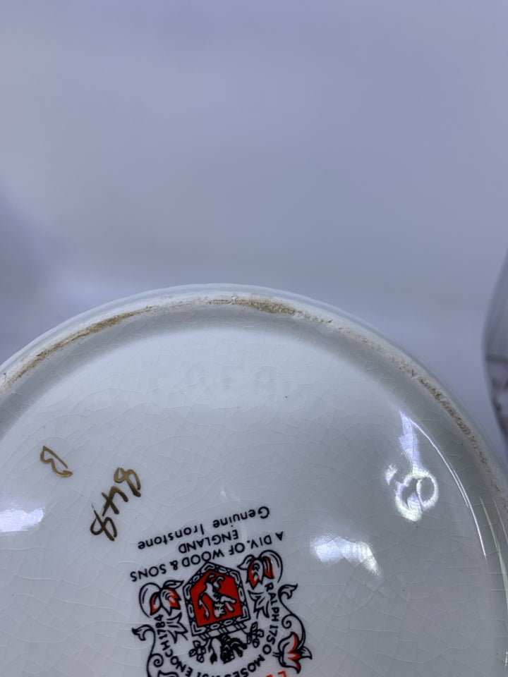 VTG ELLGREAVE TEA POT W/ PINK ROSES GOLD DETAILS.