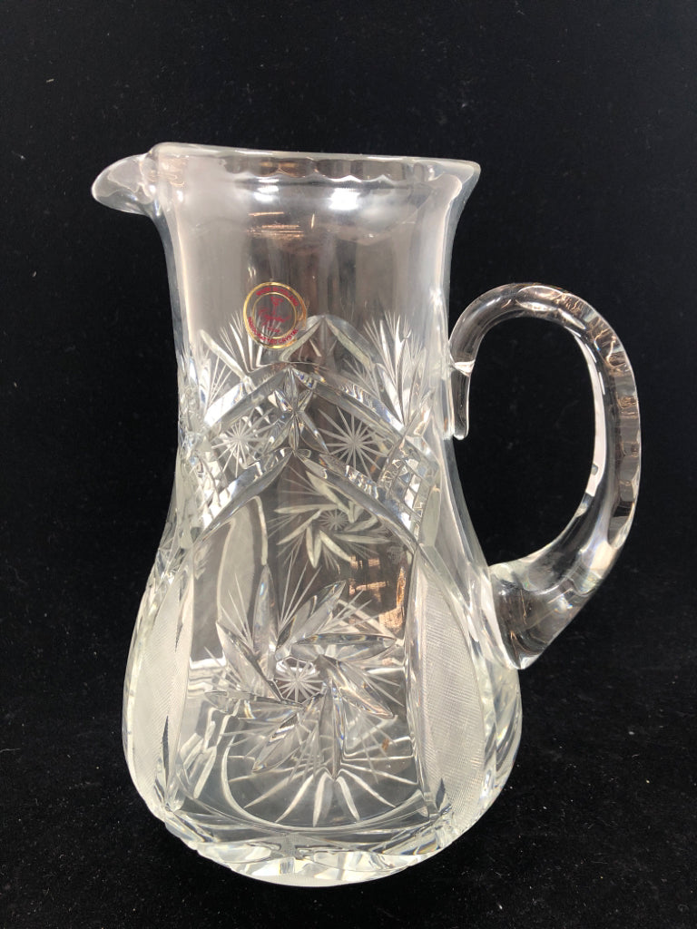 HEAVY CRYSTAL PITCHER.