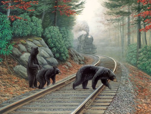 SunsOut Bear Tracks 500 Piece Jigsaw Puzzle 48804 -