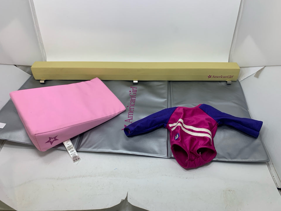 American Girl Gymnastics Leotard, Mat, Wedge & Beam *Wear To Beam