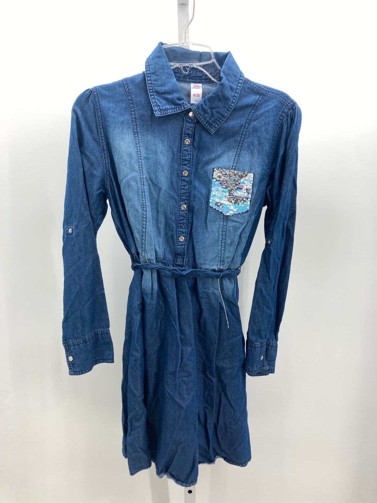 Justice Size 18-20 Girls Long Sleeve Dress