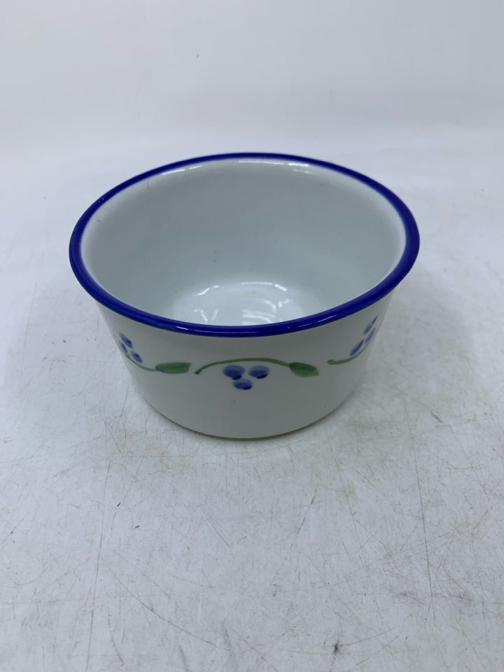 WHITE W/ BLUEBERRIES BOWL.