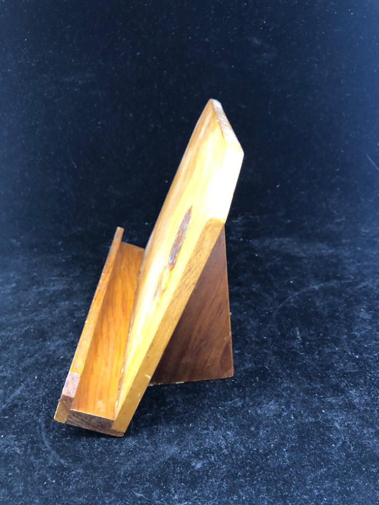 WOOD BOOK STAND.