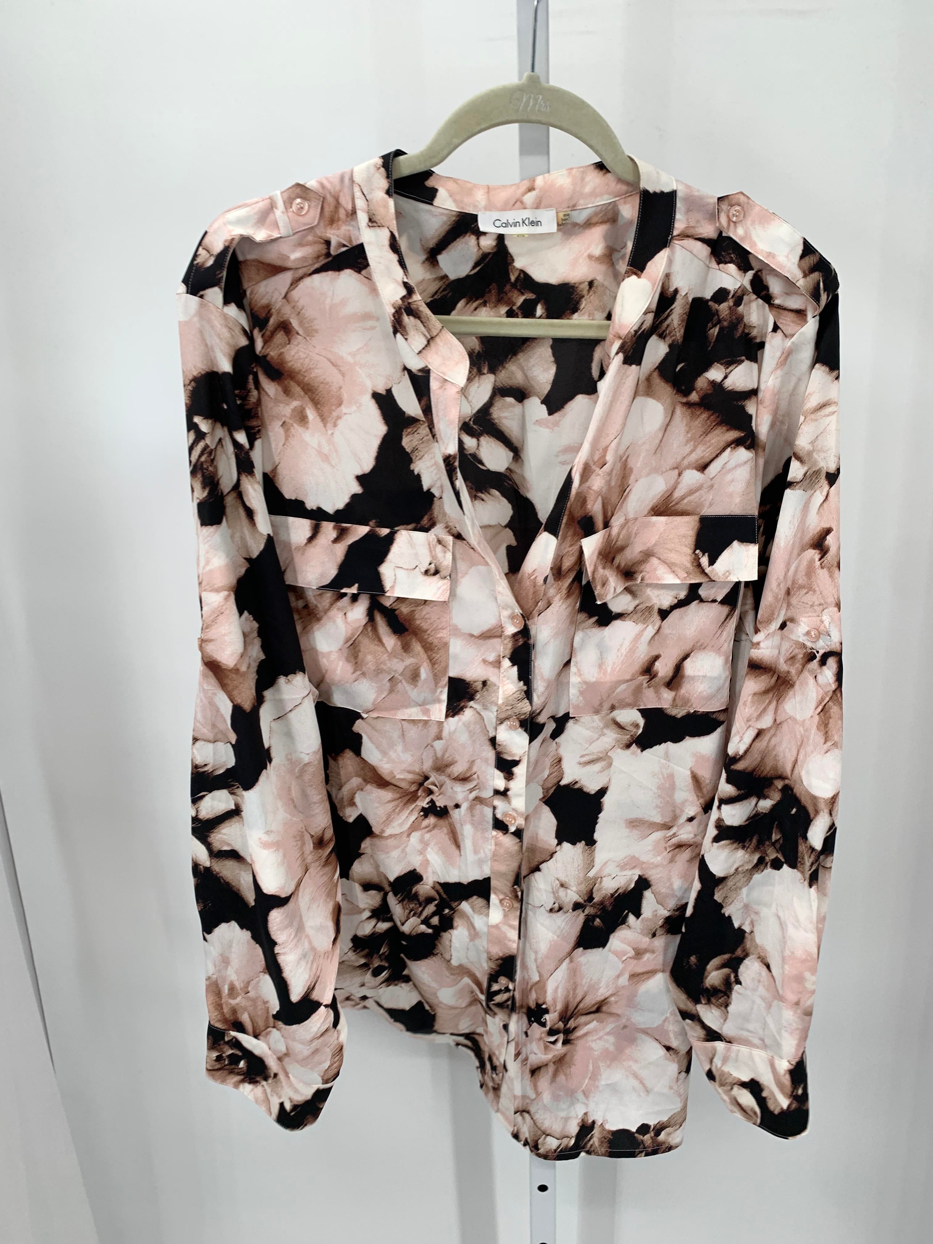 Calvin Klein Size 3X Womens Long Sleeve Shirt