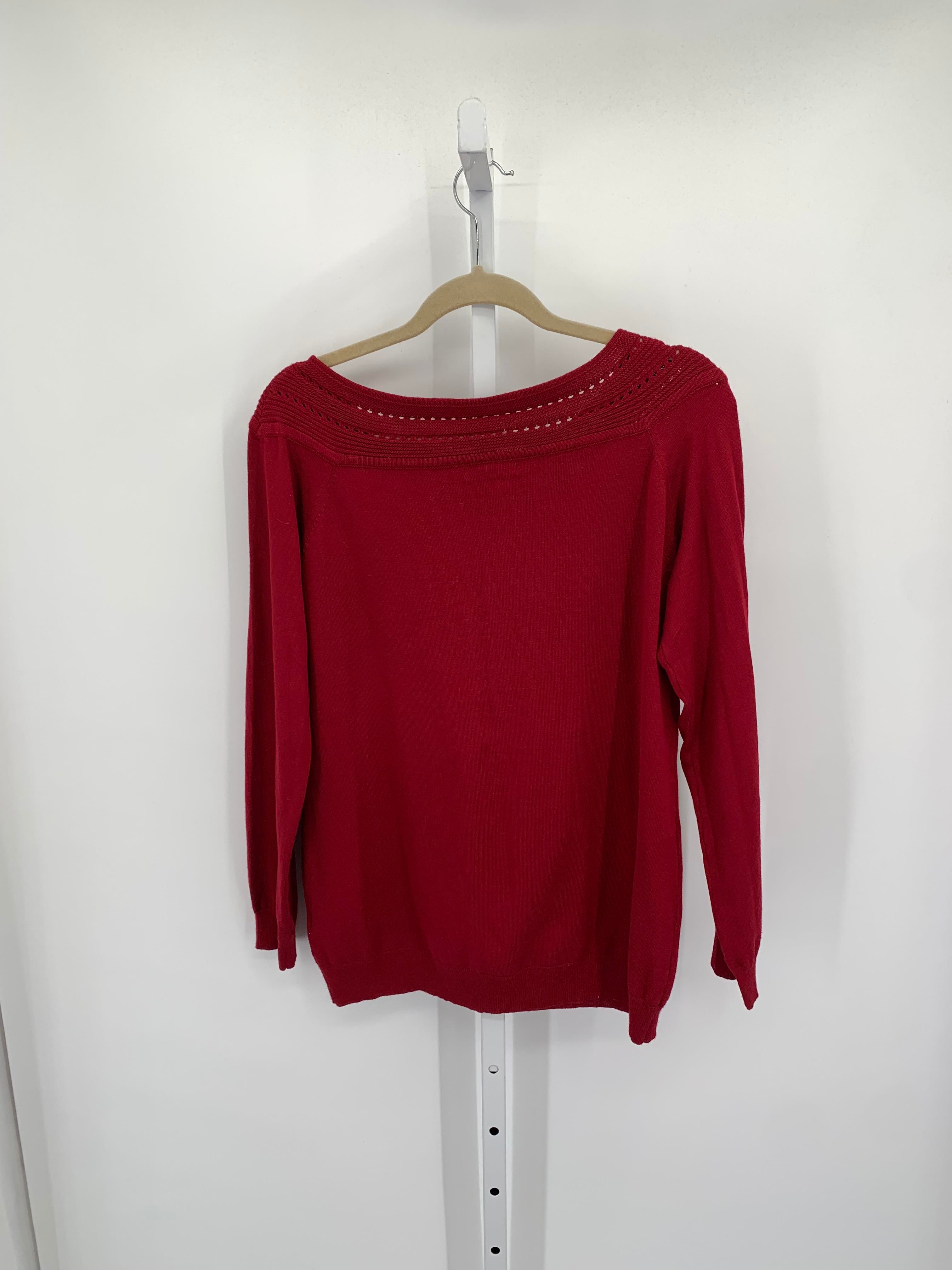 Roz & Ali Size Medium Misses Long Slv Sweater