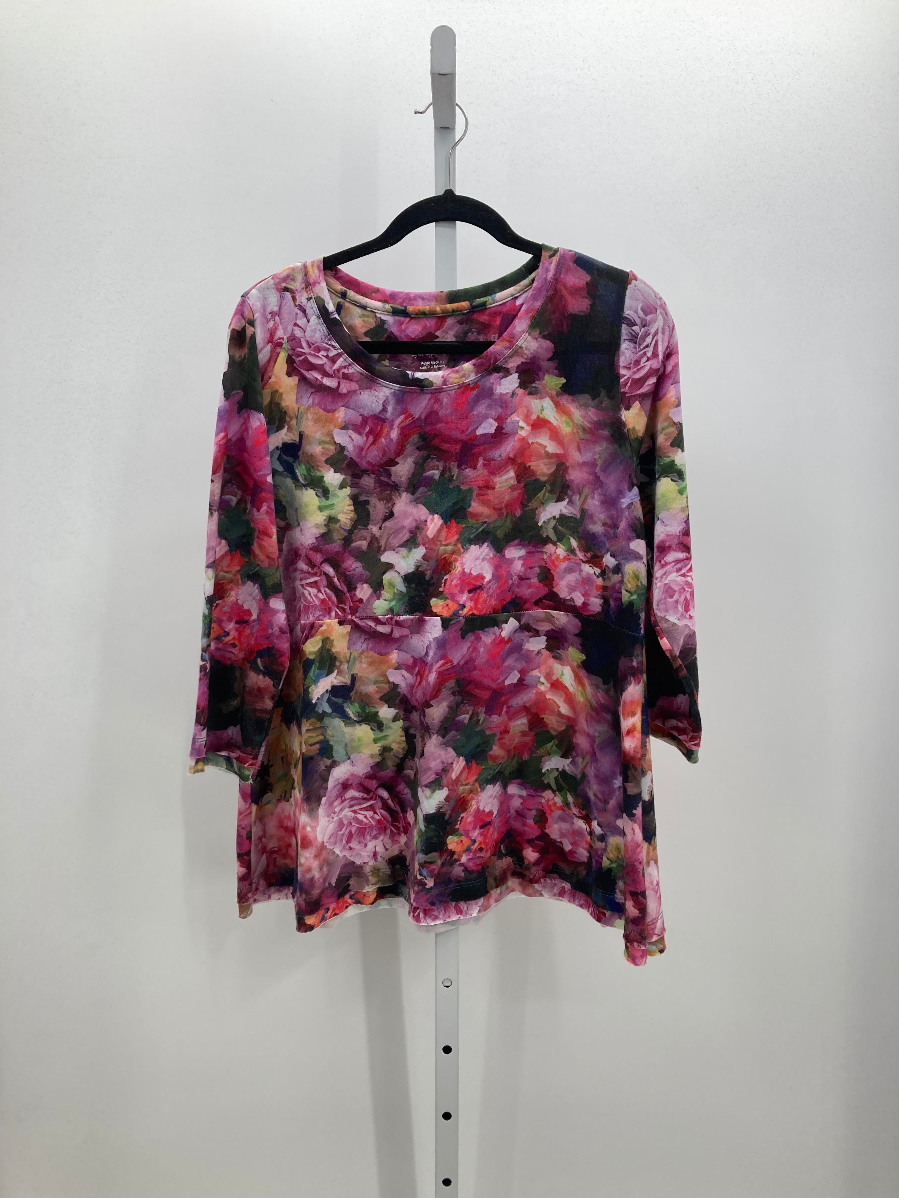 Soft Surroundings Size Medium Petite Petite 3/4 Sleeve Shirt