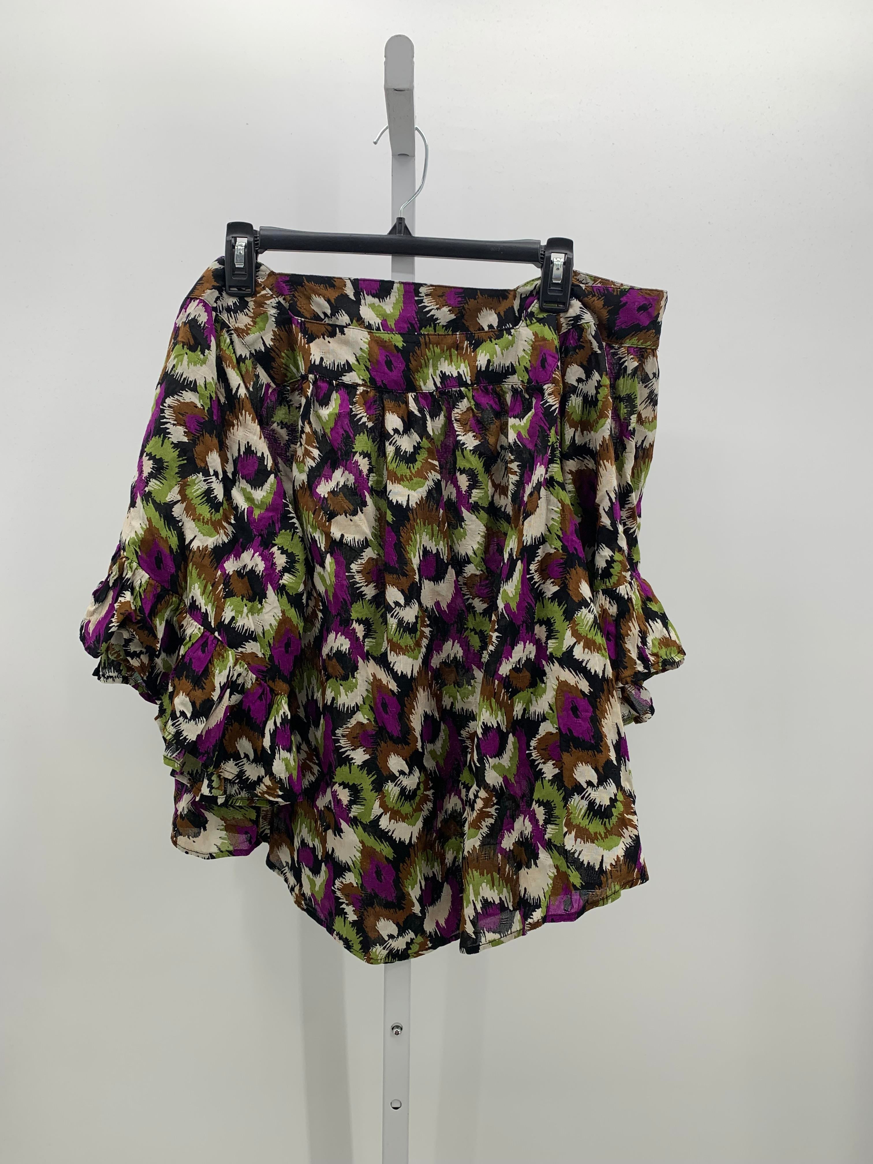 Terra & Sky Size 2X Womens Short Sleeve Shirt