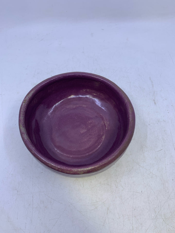 PURPLE POTTERY BOWL.