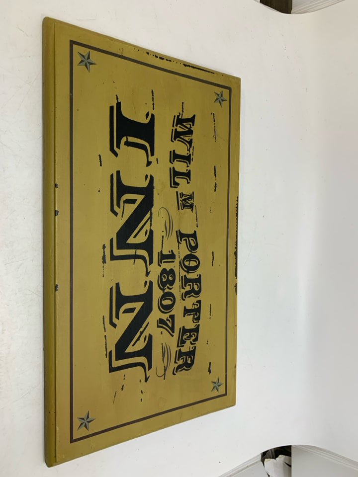 DISTRESSED WILL N PORTER INN WALL HANGING.