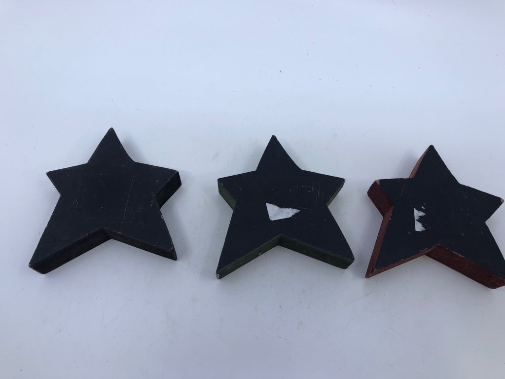 3 PRIMITIVE COLORFUL STARS - FAMILY, LOVE, BElIEVE.