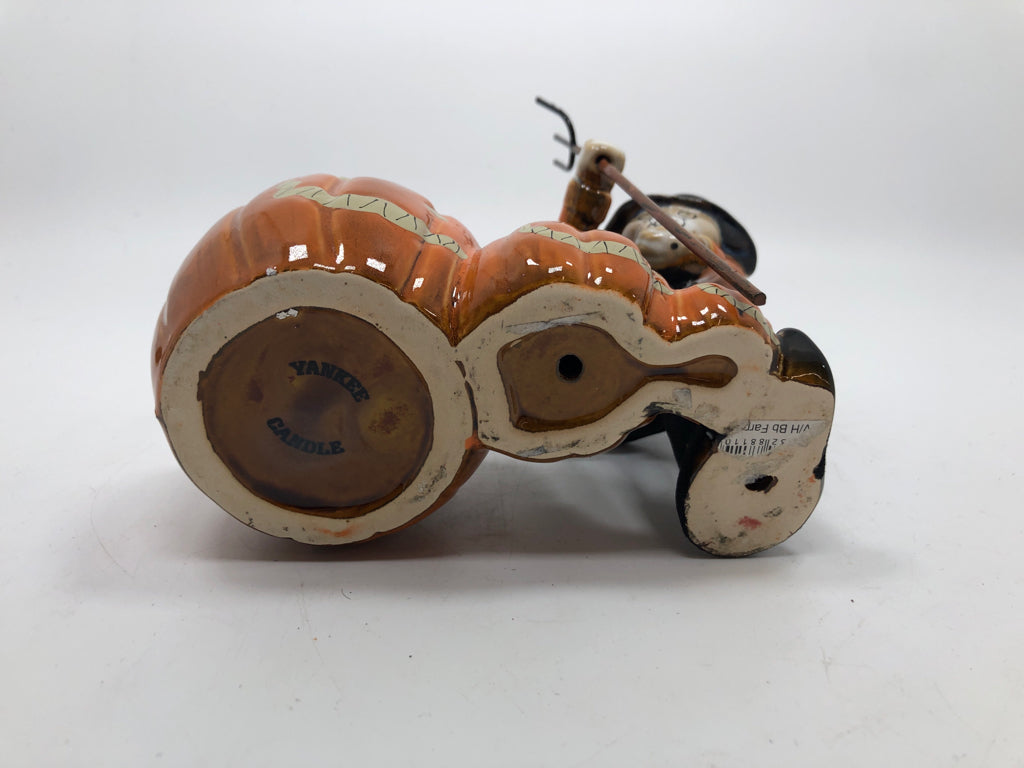 VOTIVE CANDLE HOLDER BONEY BUNCH HEADLESS PUMPKIN-YANKEE CANDLE.