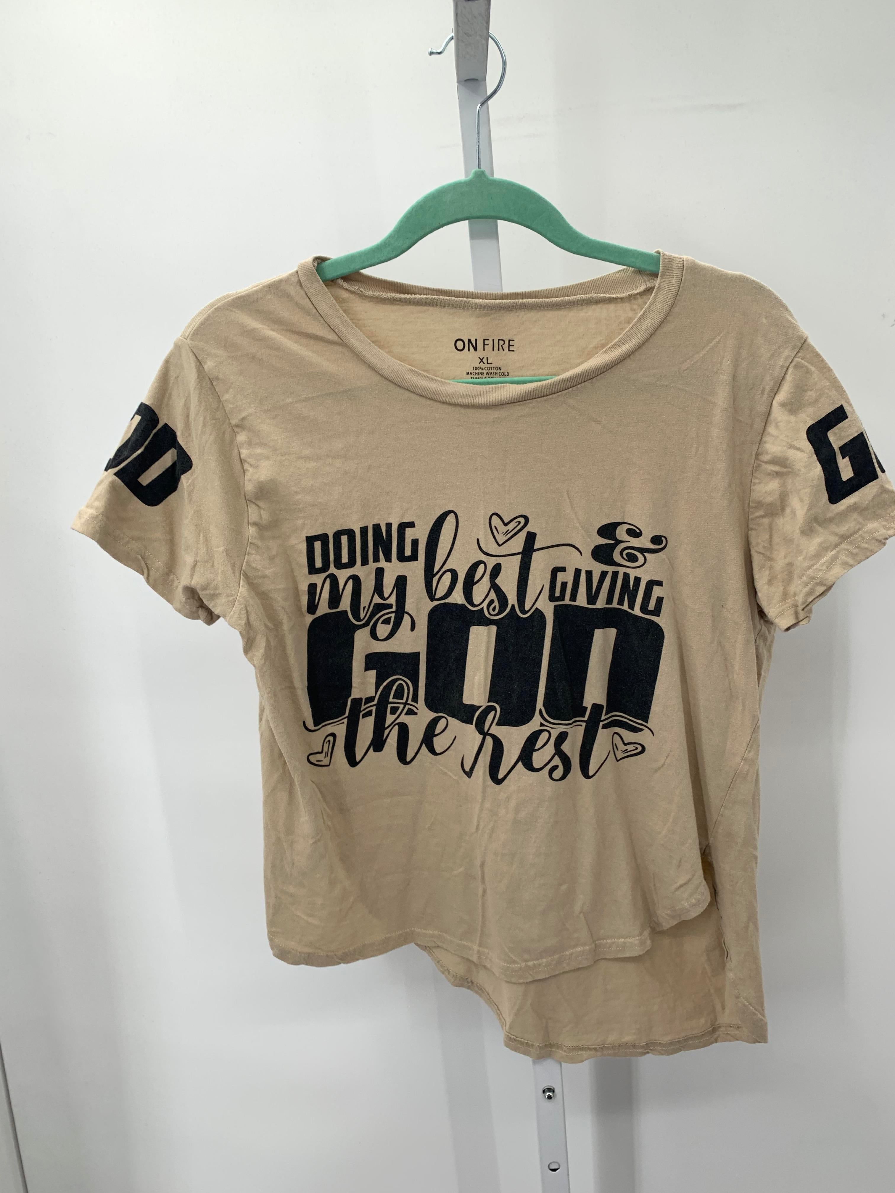 On Fire Size Extra Large Juniors Short Sleeve Shirt