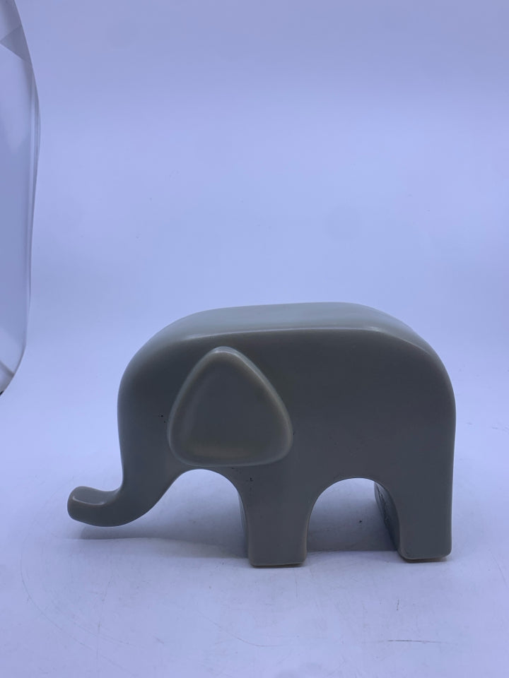 GREY CERAMIC ELEPHANT.