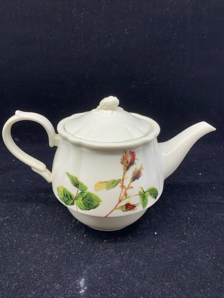 2 PC ROSE PATTERN ANNA GIFFIN TEA FOR ONE- POT + CUP