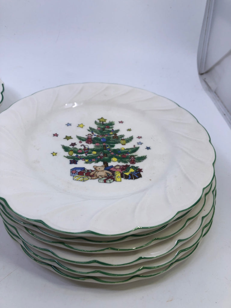7PC CHRISTMAS TREE SERVER/ PLATES- NIKKO.