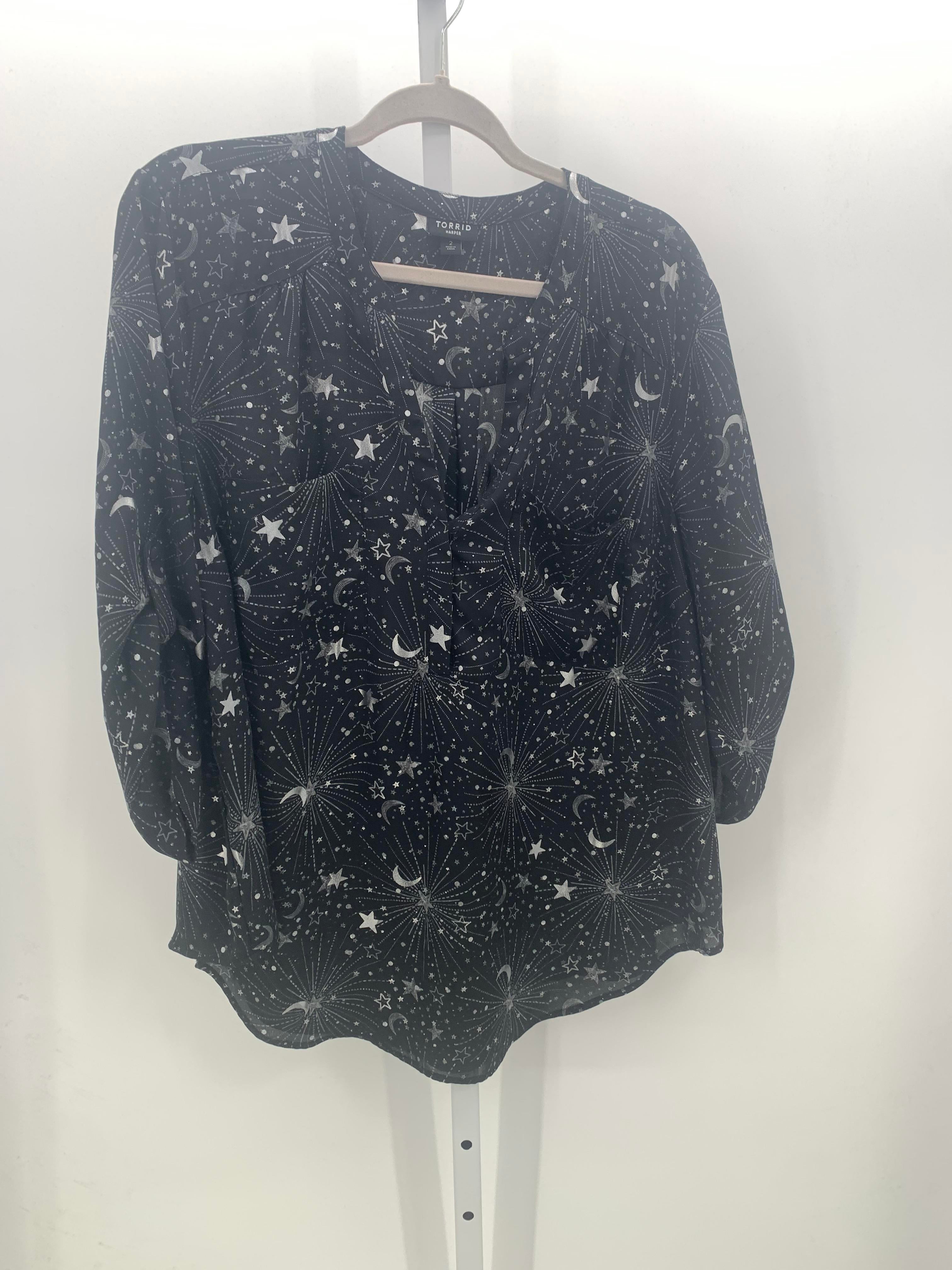 Torrid Size 2X Womens 3/4 Sleeve Shirt