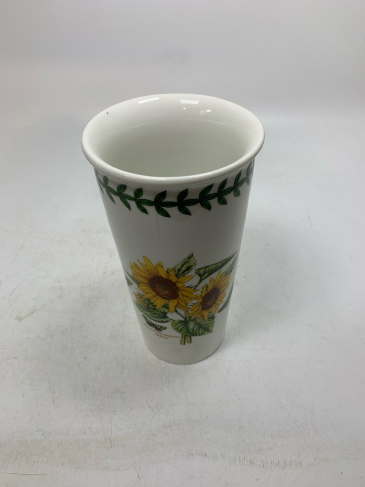 SUNFLOWERS TRAVEL MUG W/ NO LID.