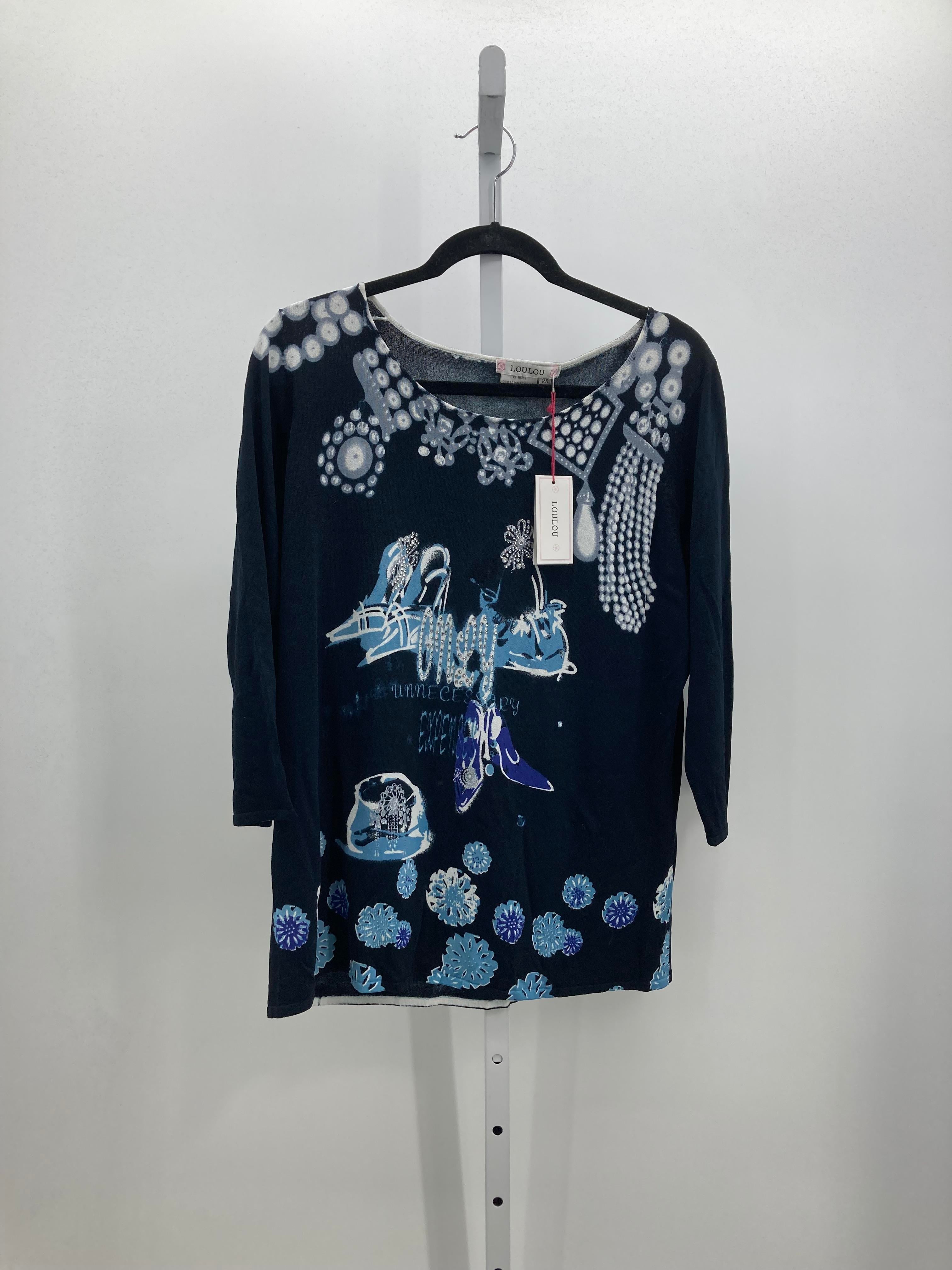 Size 2X Womens 3/4 Sleeve Shirt