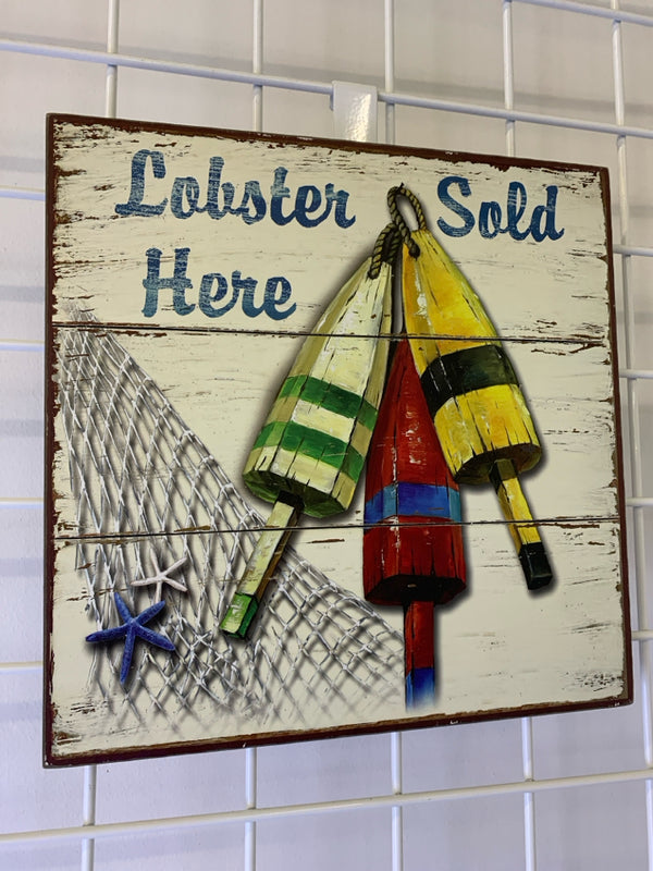 "LOBSTER SOLD HERE" WALL ART.
