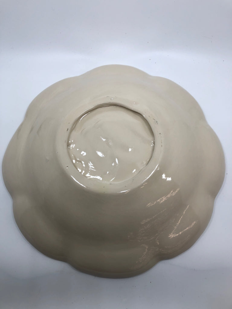 PASTA/SALAD STONEWARE SRVG BOWL.