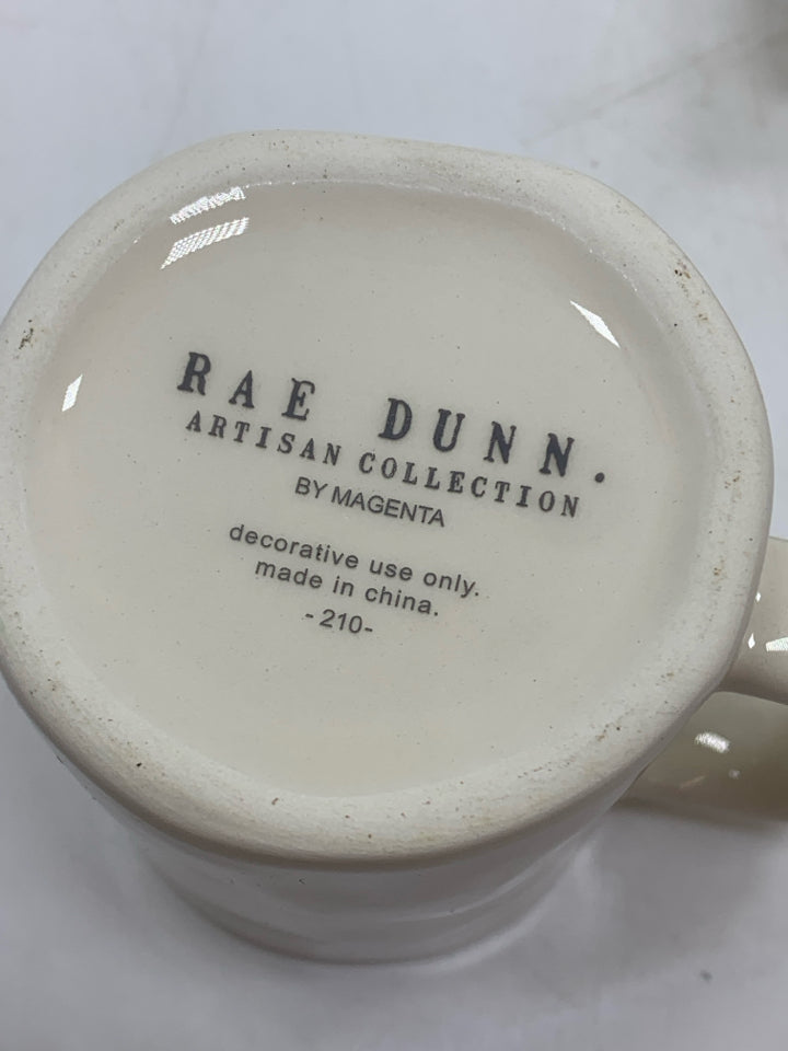 RAE DUNN HOLLY BRIGHT JOLLY ESPRESSO CUPS.