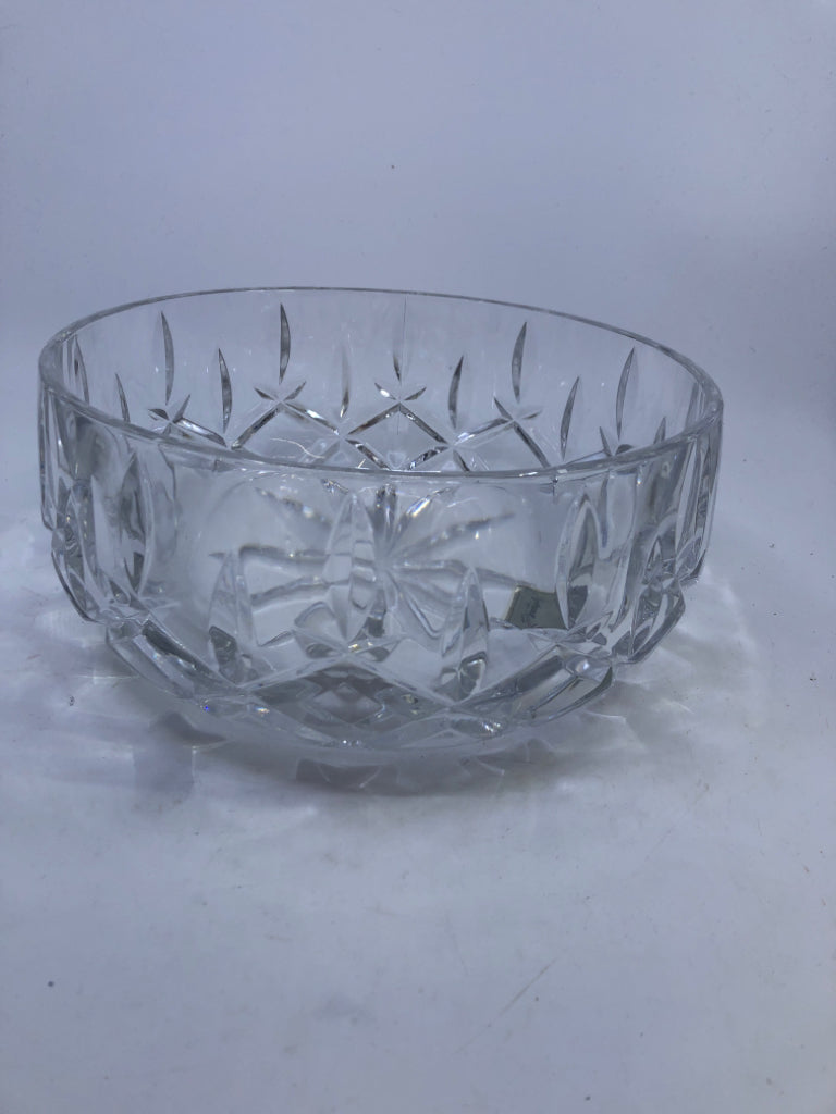 HEAVY CUT CRYSTAL SALAD BOWL.