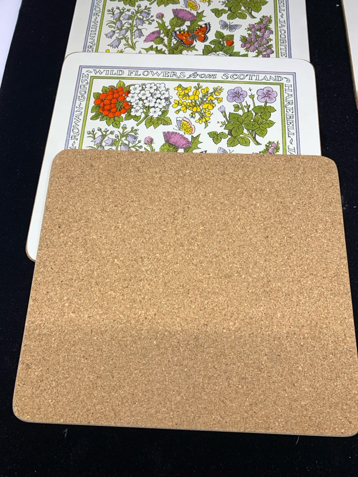 6 TRADITIONAL TABLE MATS CLOVER LEAF.