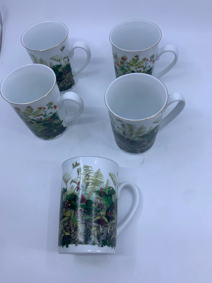 6 OTAGIRI AMERICAN WILDFLOWER MUGS.