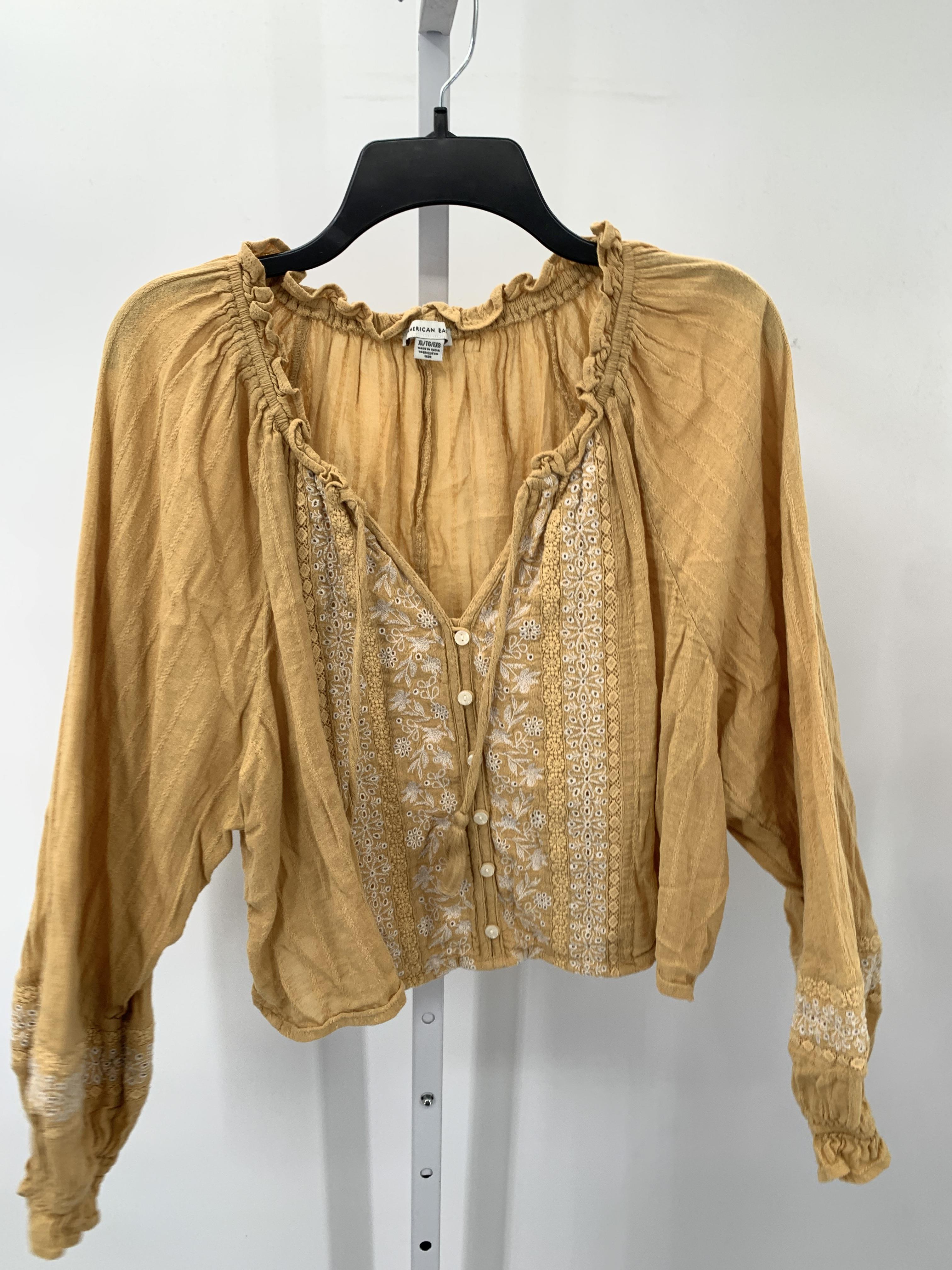 American Eagle Size Extra Large Juniors Long Sleeve Shirt
