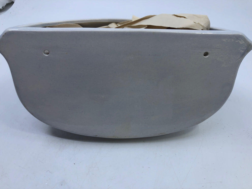 2 PIECE GRAPE EMBOSSED CERAMIC WALL FOUNTAIN.