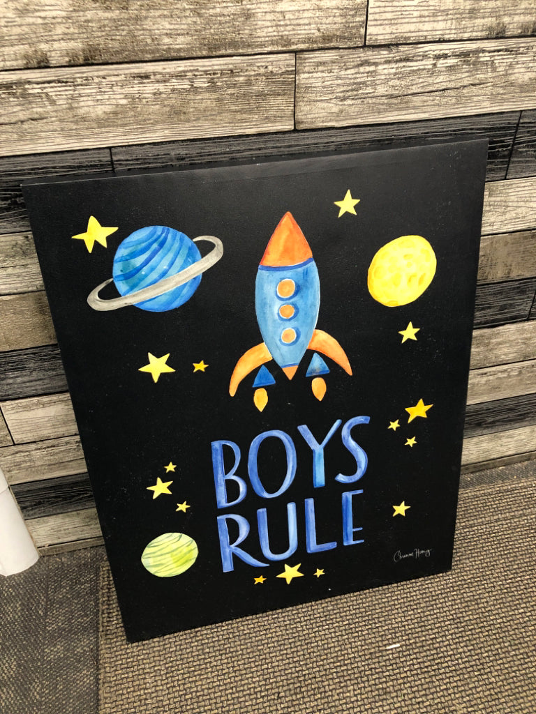 BOYS RULE CANVAS PRINT.