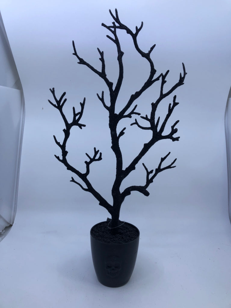 BLACK GLITTER TREE.