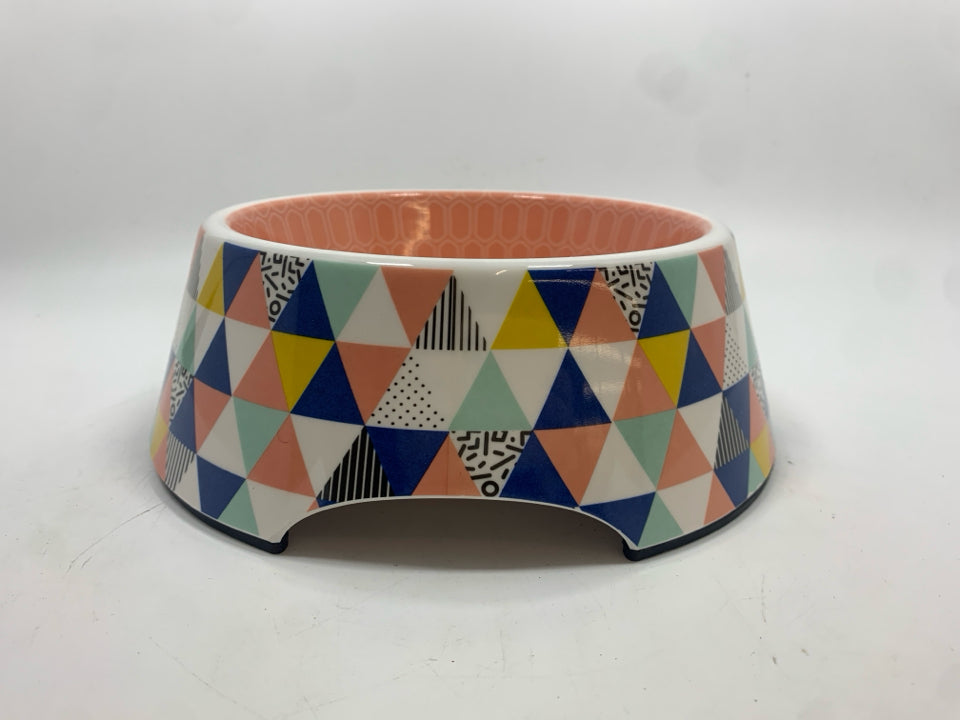 COLORFUL ABSTRACT DOG BOWL - FRISCO.