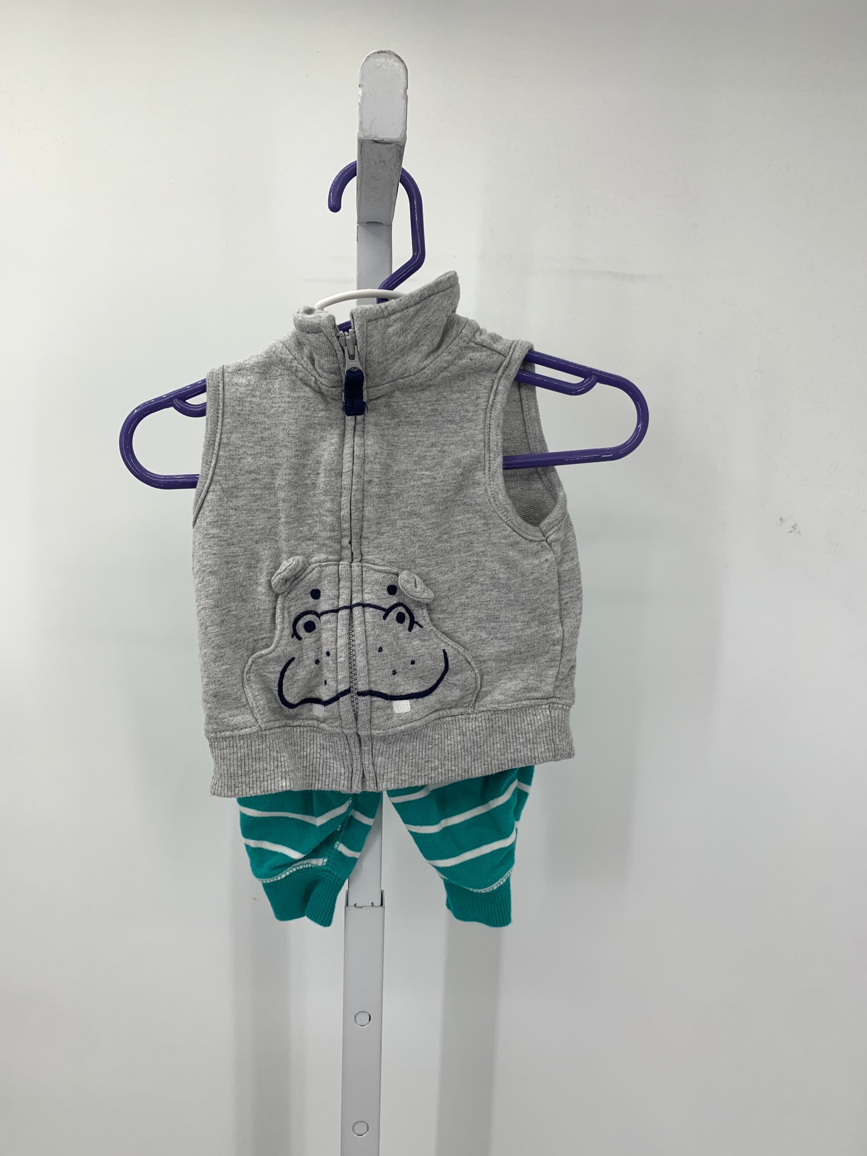 HIPPO ZIP VEST BLUE STRIPE PANTS