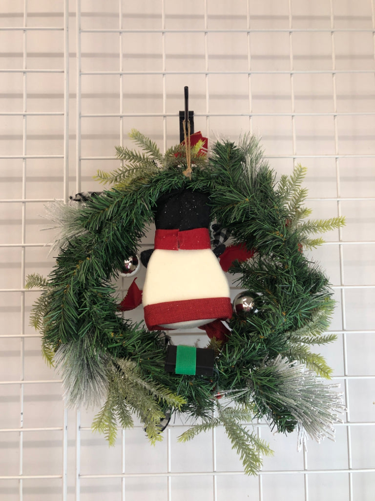 SNOWMAN WREATH.