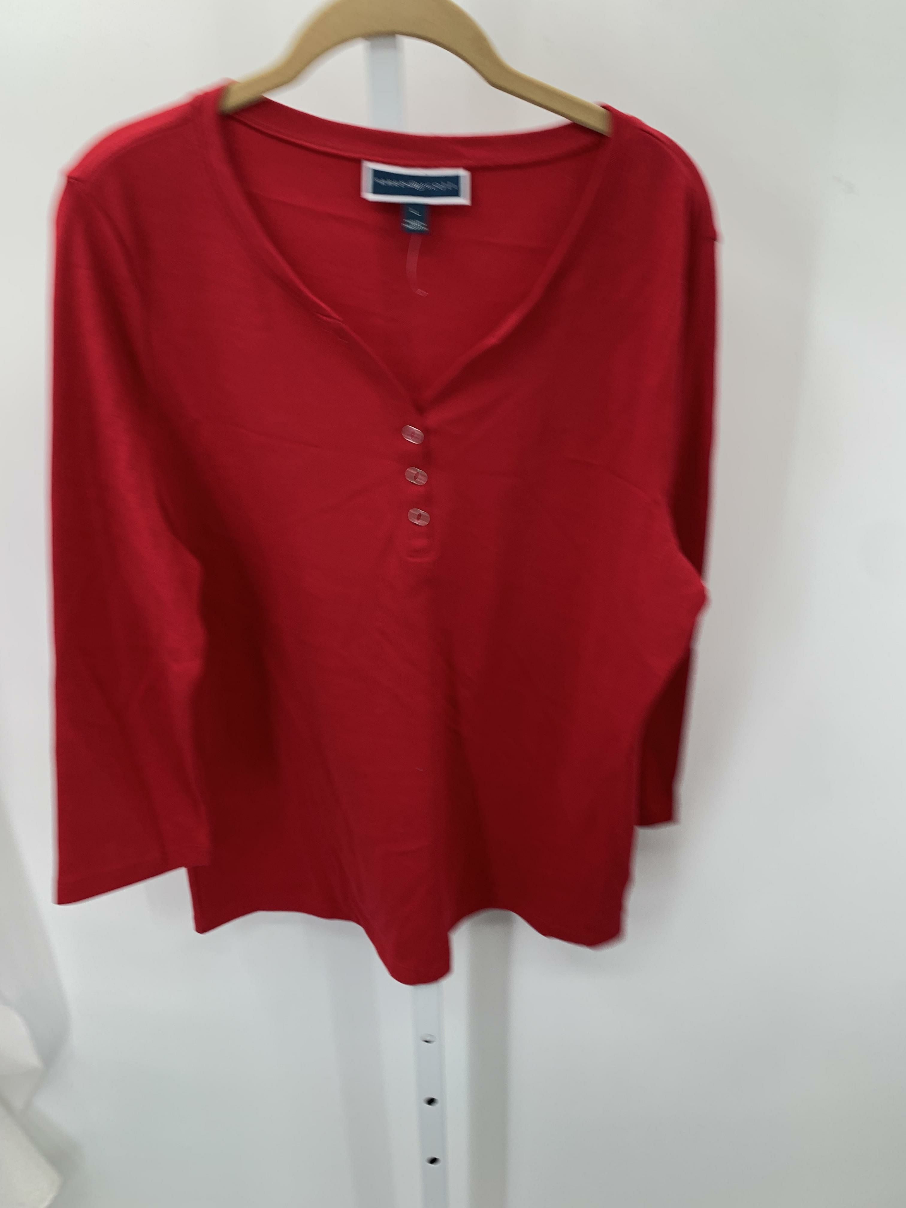 Karen Scott Size Large Misses Long Sleeve Shirt